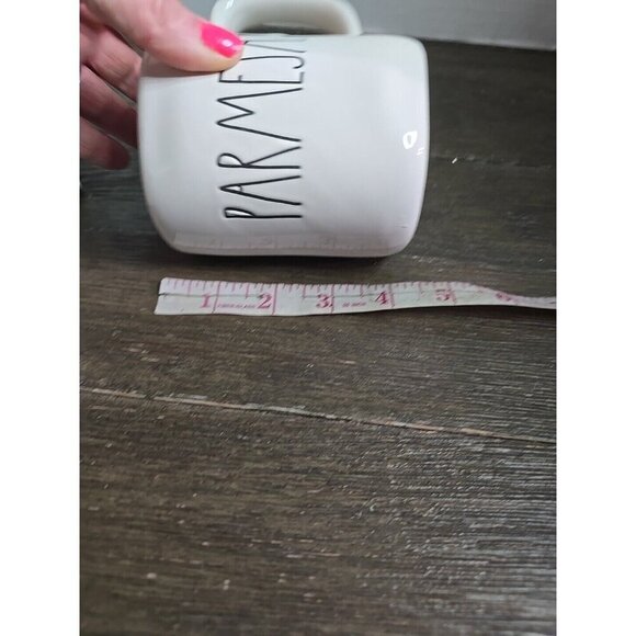 Rae Dunn Artisan Parmesan Cheese Shaker White Black Letters 2022 Magenta - Picture 9 of 9